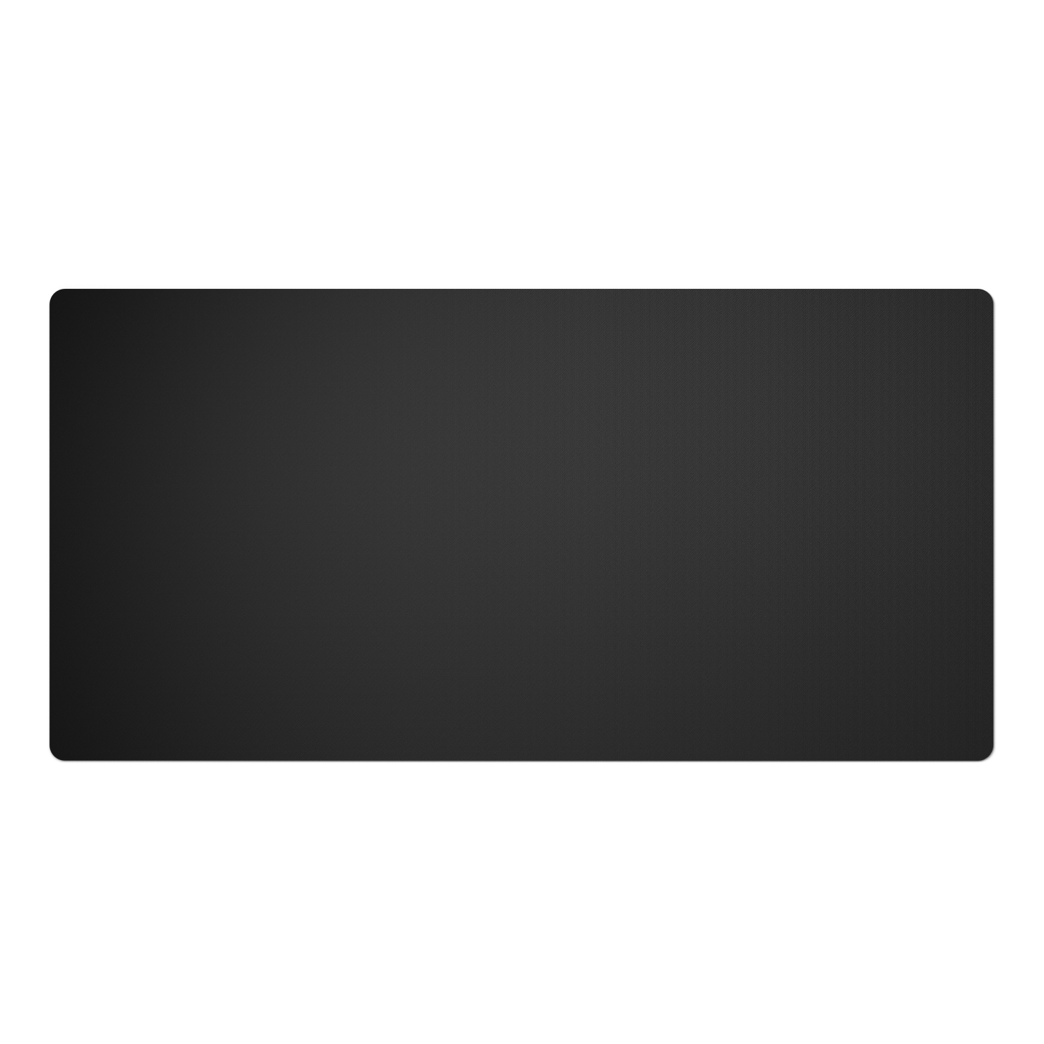 Czarna podkładka pod mysz na białym tle. Podkładka jest prostokątna.