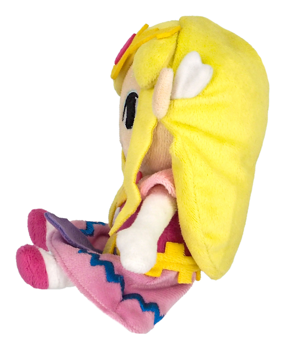 Pluszowa lalka księżniczki w kolorze różowym i żółtym.