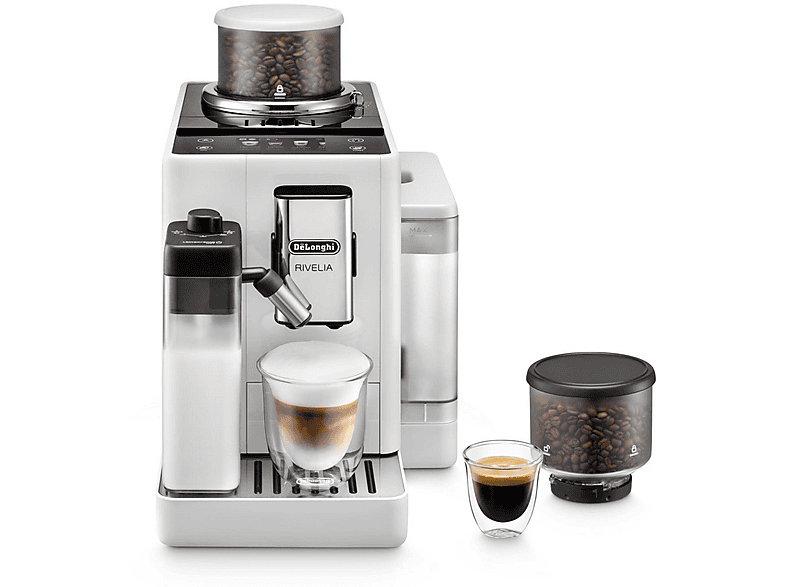 DE LONGHI EXAM 440.55.W RIVELIA Kaffeevollautomat Weiß