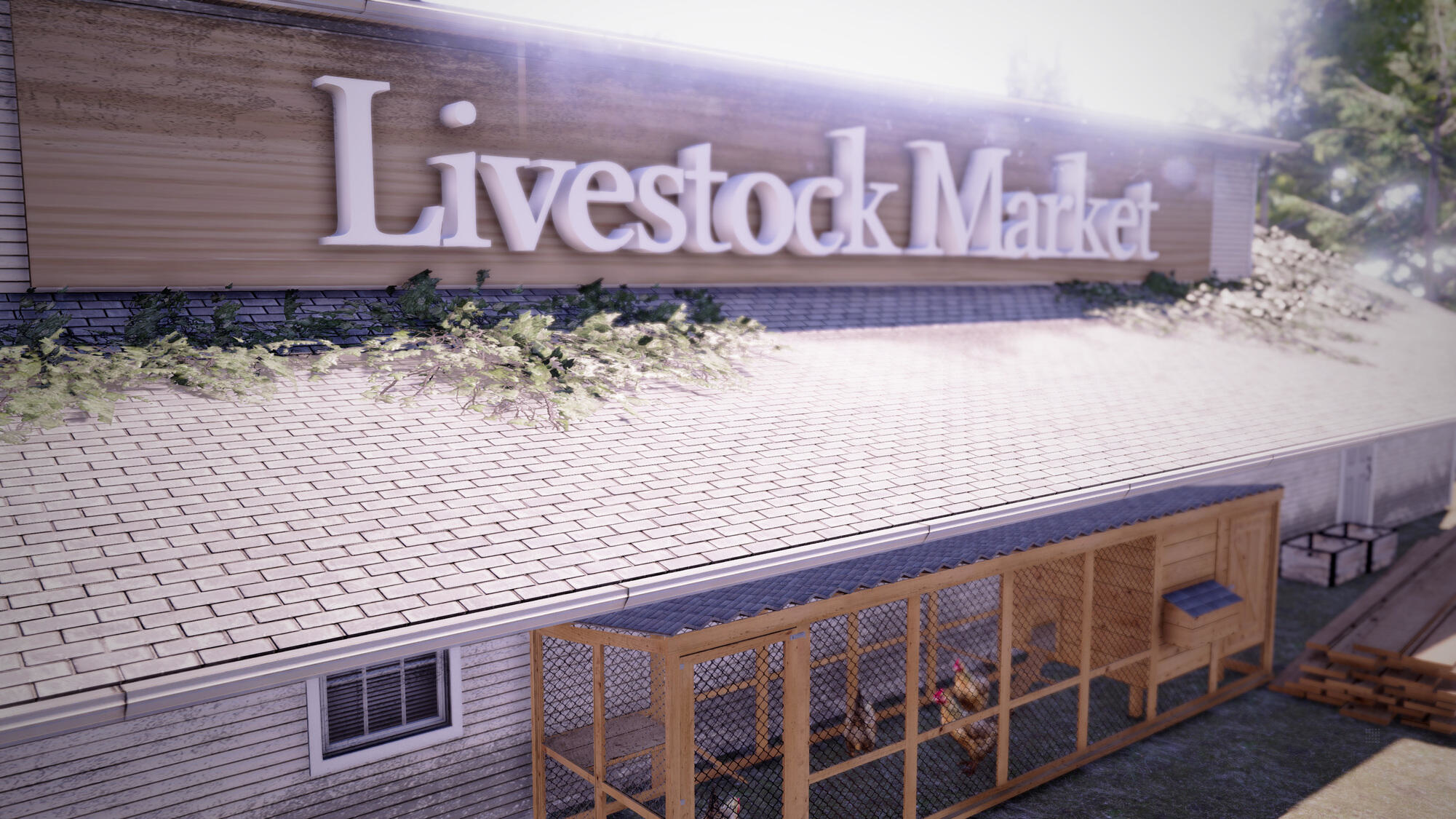 Mężczyzna strzela wewnątrz budynku, z odłamkami latającymi w powietrzu, tworząc chaotyczną scenę.