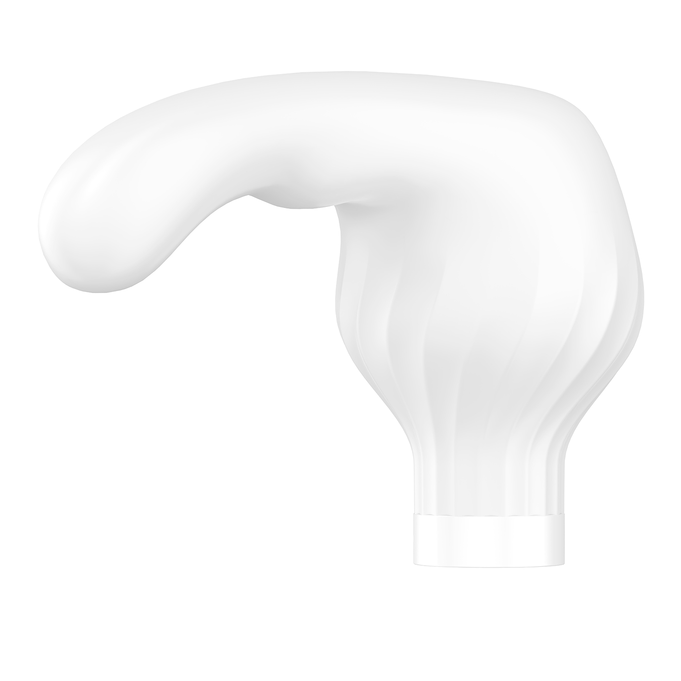 Biała czapka kucharska na białym tle.