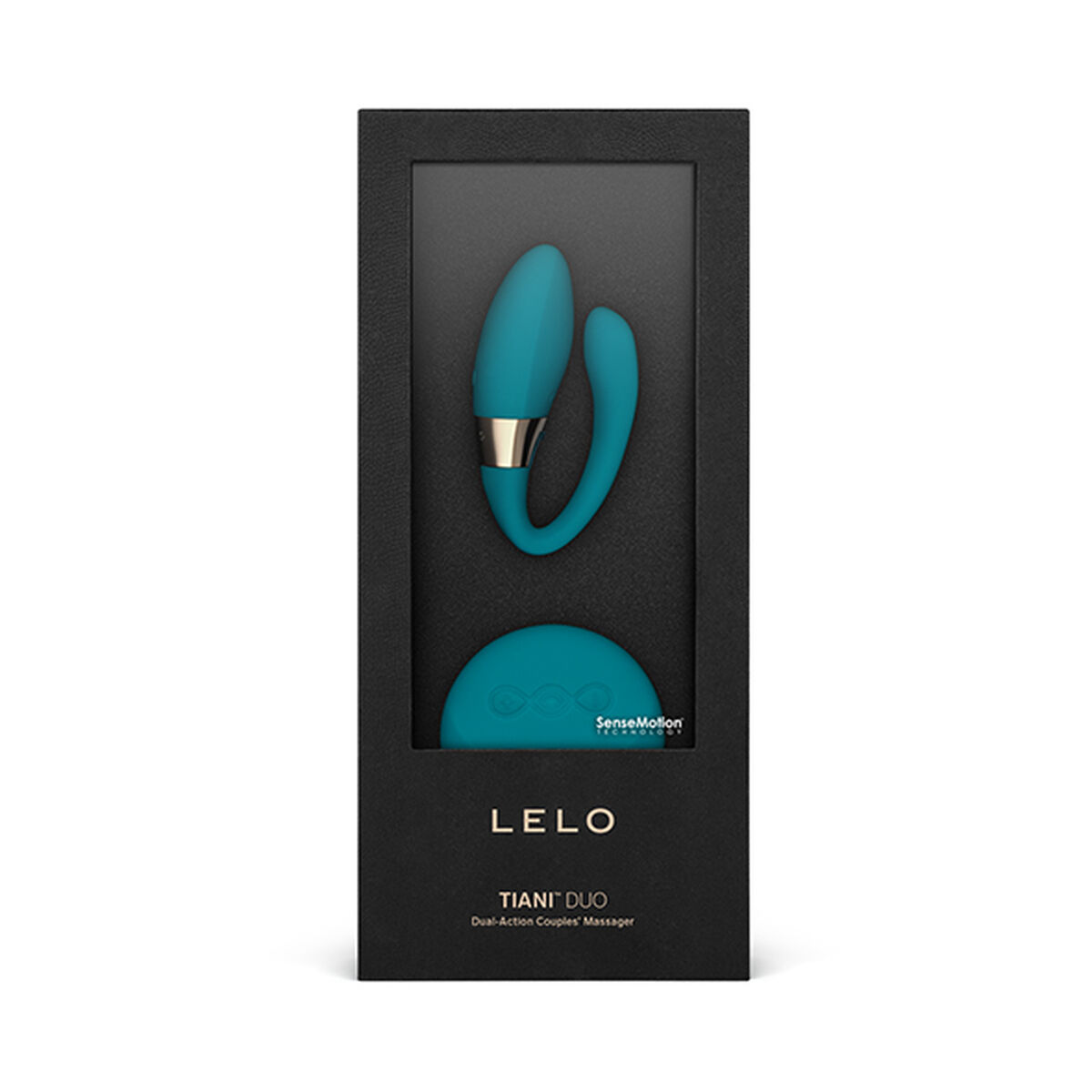 Masajeador Lelo Tiani Duo para parejas en caja.