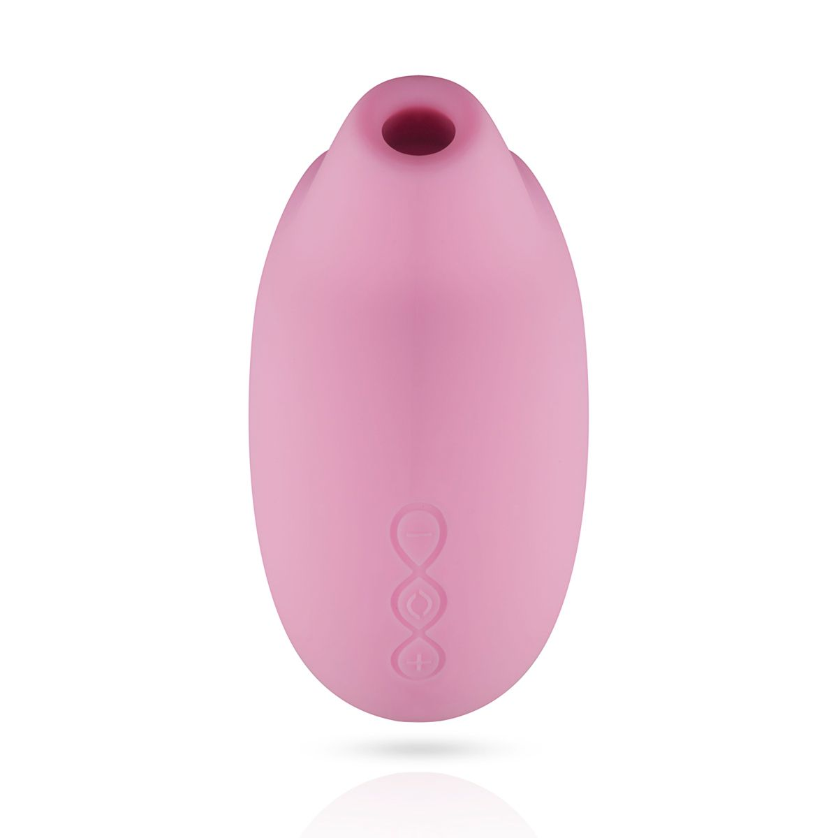 Różowa zabawka erotyczna, owalny kształt, z przyciskami sterowania.