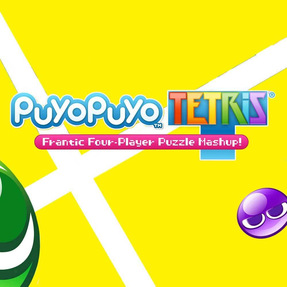 Okładka gry Puyo Puyo Tetris z kolorową grafiką.