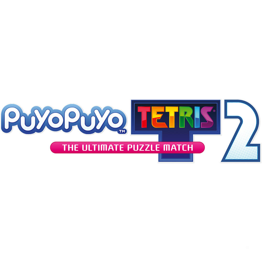 Logo del gioco Puyo Puyo Tetris 2, con colori blu, rosso e verde.
