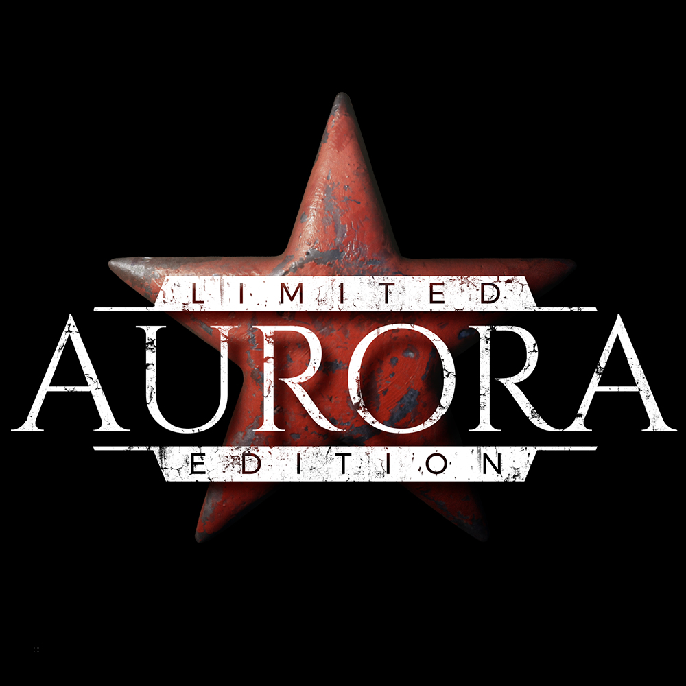 Logo Aurora Limited Edition: una stella rossa con testo bianco che dice Aurora Edition.