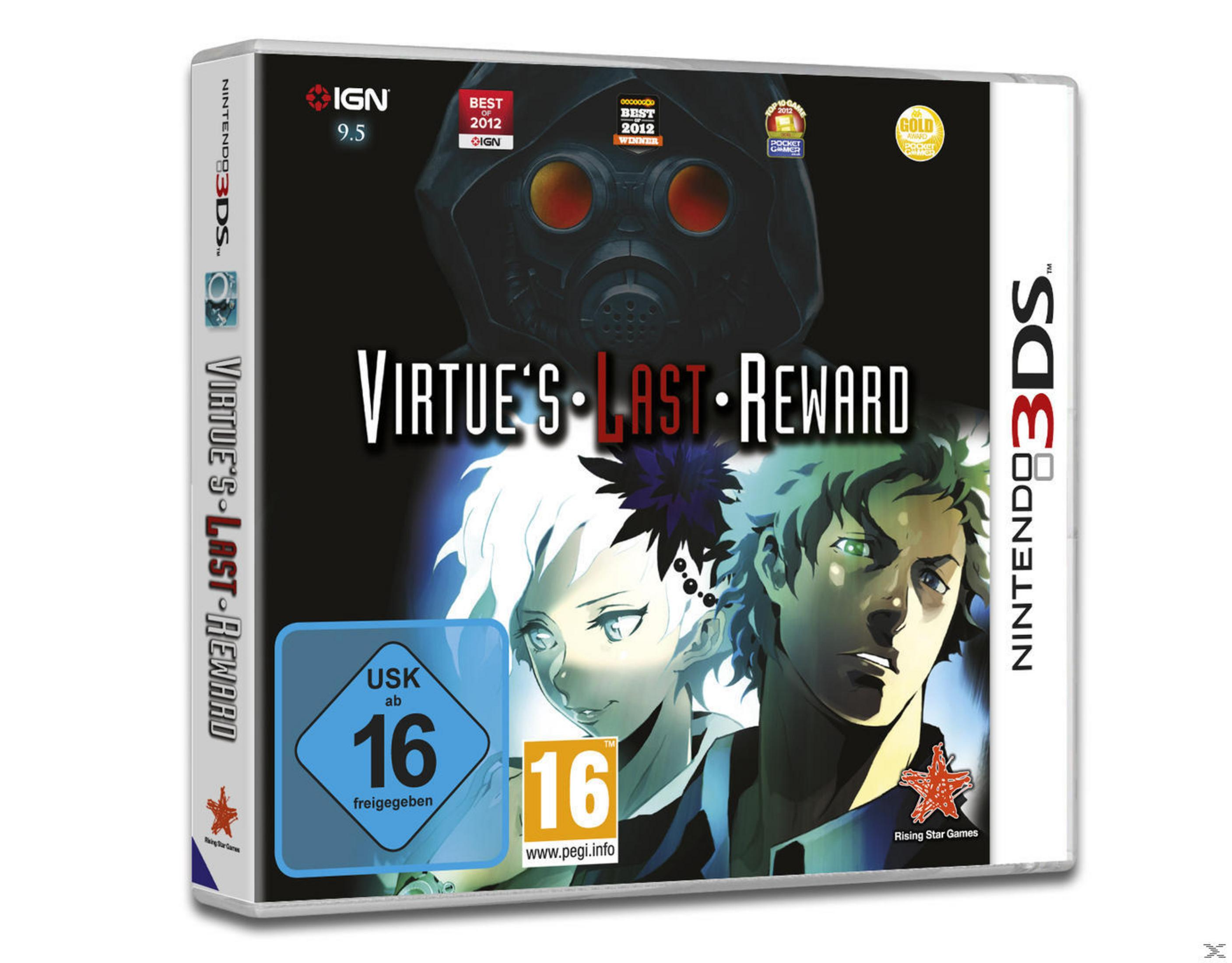 Virtue's Last Reward-Spielcover mit zwei Anime-Charakteren und einer Maske.