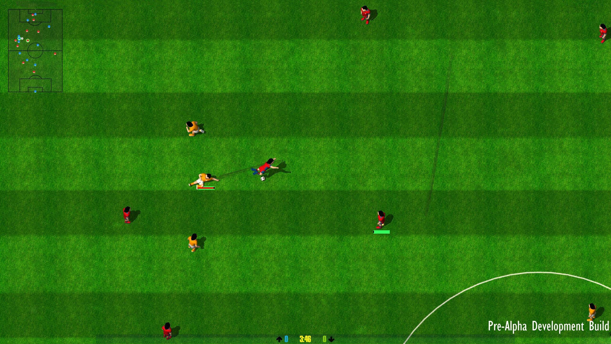 Una partita di calcio in corso, con giocatori in rosso, verde, nero e bianco su un campo verde.