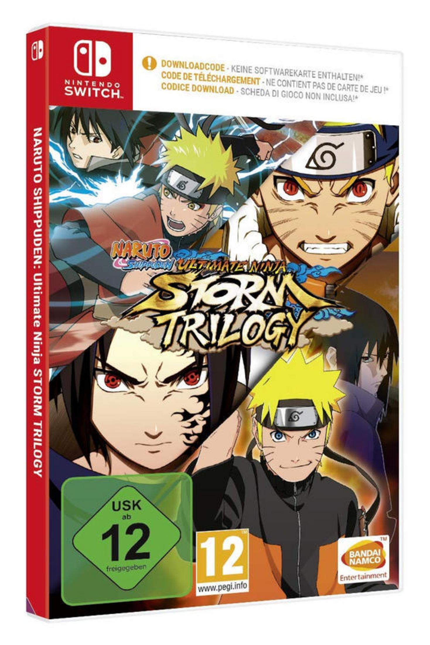 Nintendo Switch Spielcover: Naruto Shippuden, mit mehreren Anime-Charakteren.