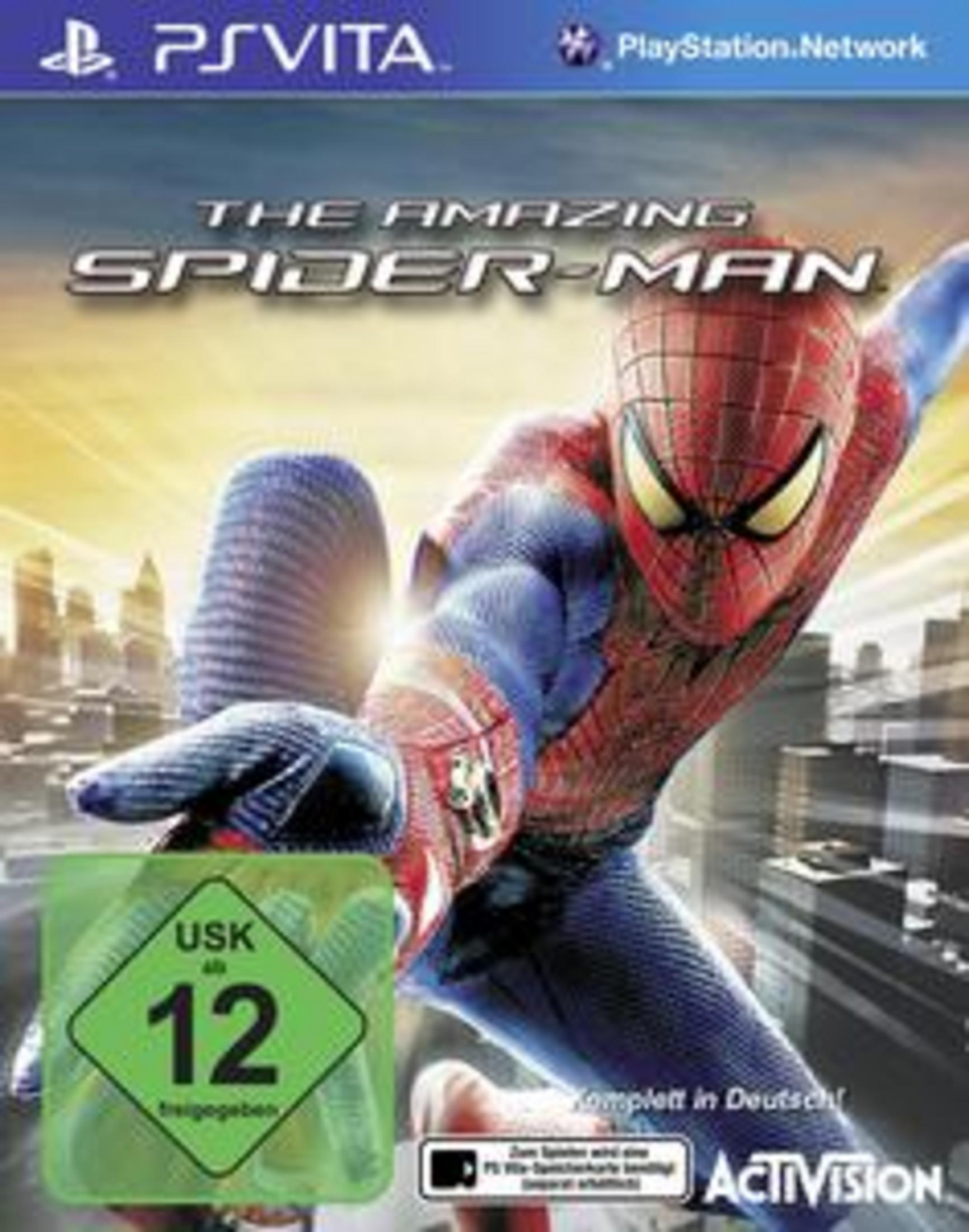 The Amazing Spider-Man Spielcover mit Spider-Man in Aktion.