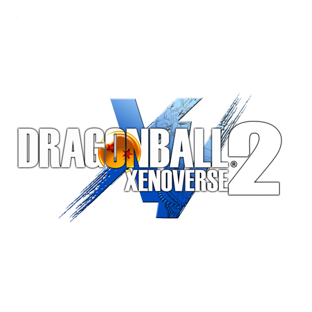 Logo gry Dragon Ball Xenoverse 2. Tytuł z Dragon Ballem i postacią.