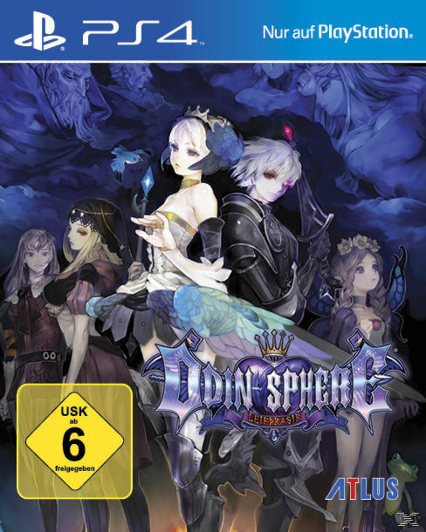 Spiel-Cover von Odin Sphere Leifthrasir. Charaktere in Fantasy-Umgebungen, dunkel und geheimnisvoll.