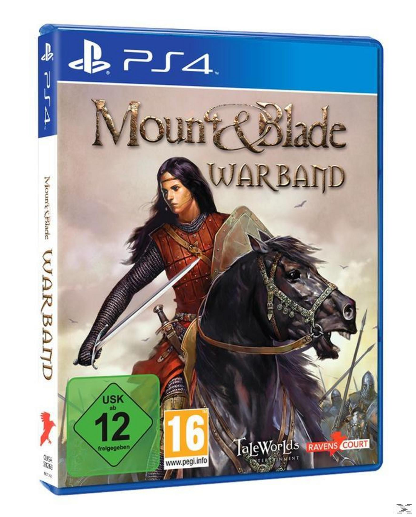 Grafika pudełka gry PS4. Kobieta na koniu z mieczem jest głównym motywem.