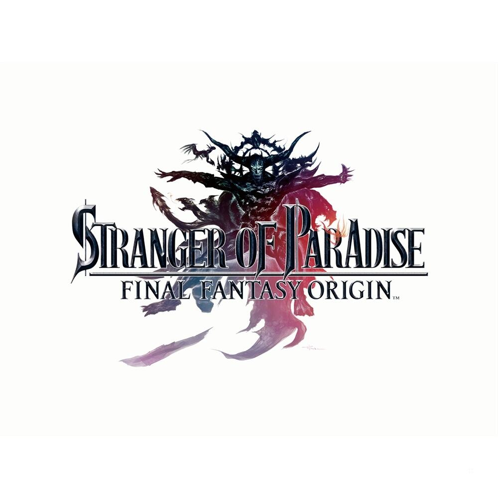 Okładka gry 'Stranger of Paradise: Final Fantasy Origin' z postaciami i logo.