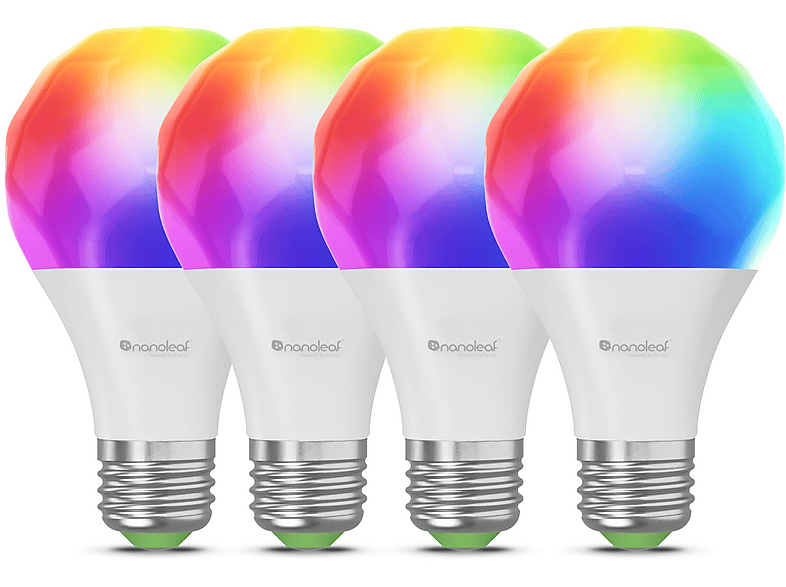 NANOLEAF Matter A19 4PK Smart Bulb 16+ miljoen kleuren Lampmaat:A19 ...