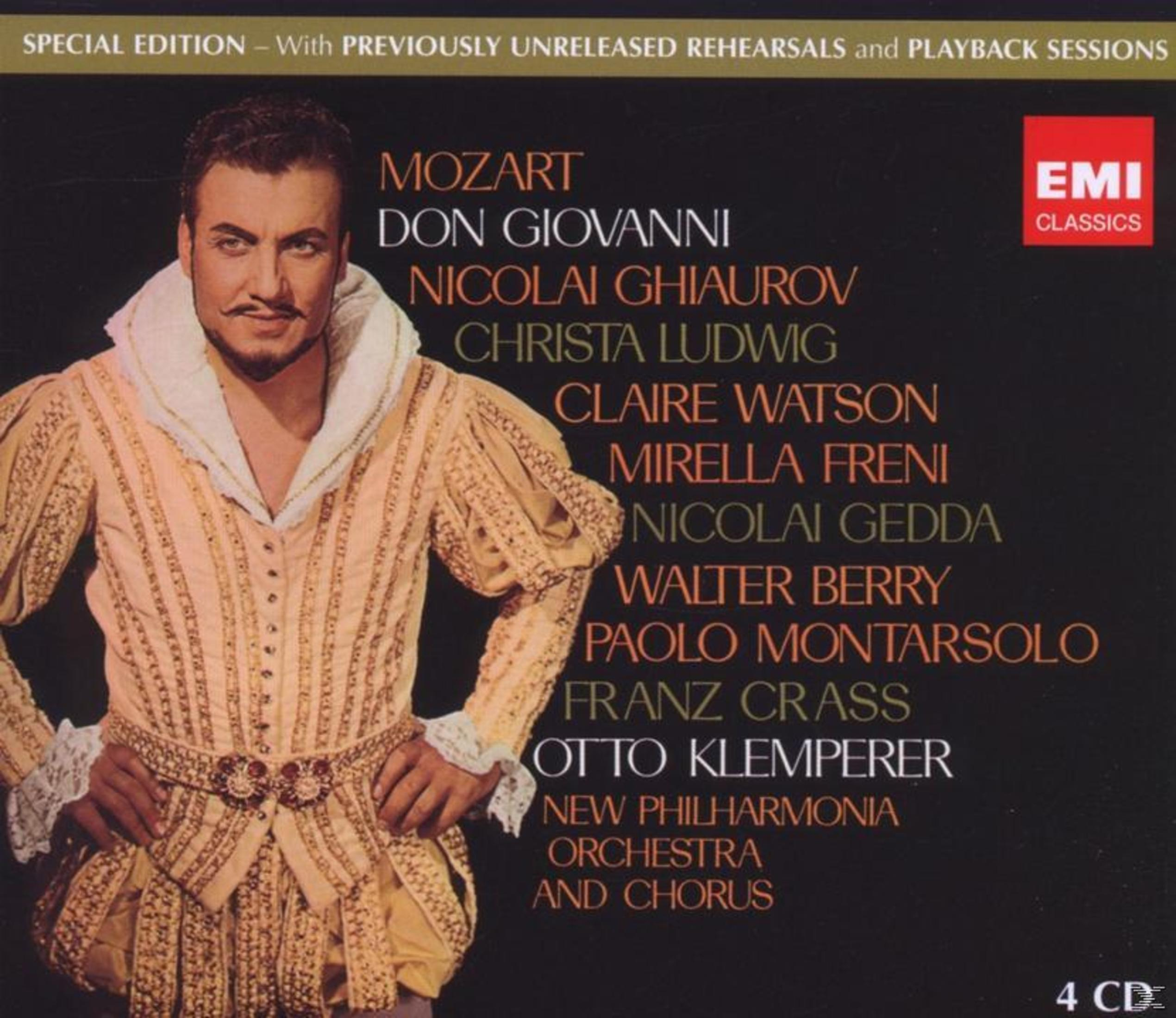 CD-Cover von Mozarts Don Giovanni mit Nicolai Ghiaurov und anderen Sängern.