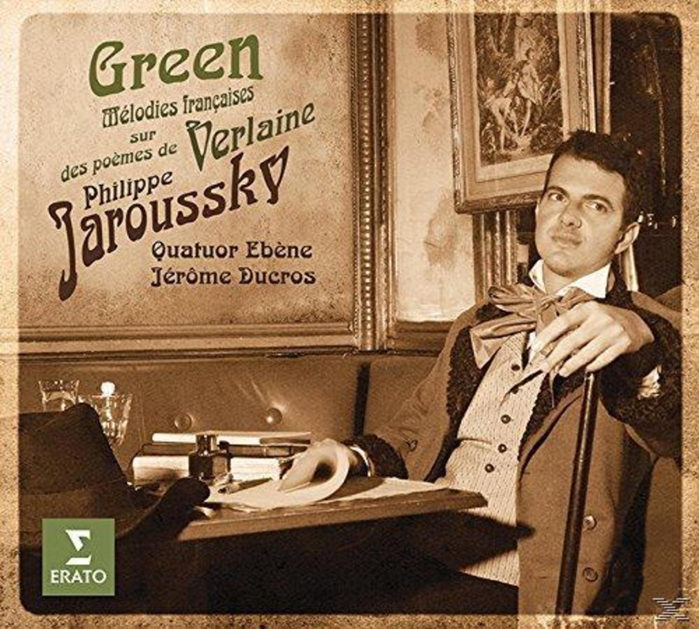 Albumhoes: Man in een kamer, titel Green, tekst: Philippe Jaroussky en gedichten van Verlaine.