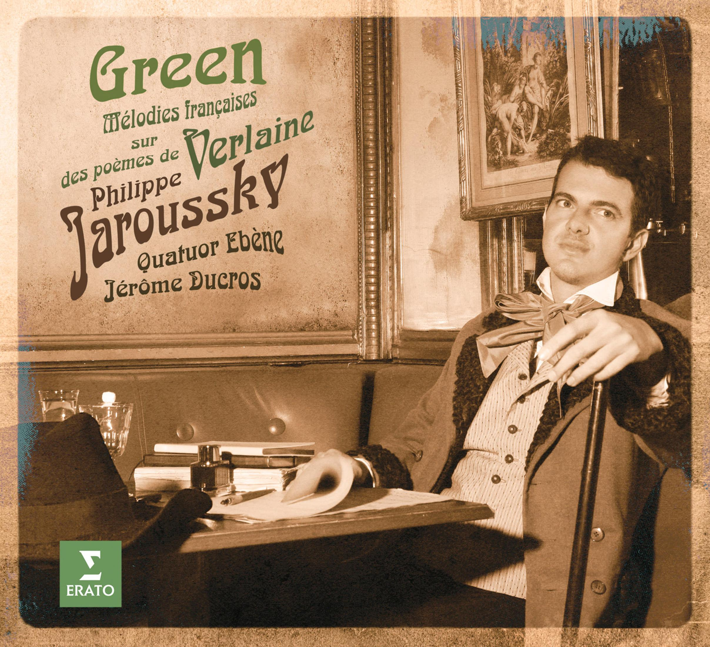 Albumhoes: Man in een kamer, titel Green, tekst: Philippe Jaroussky en gedichten van Verlaine.