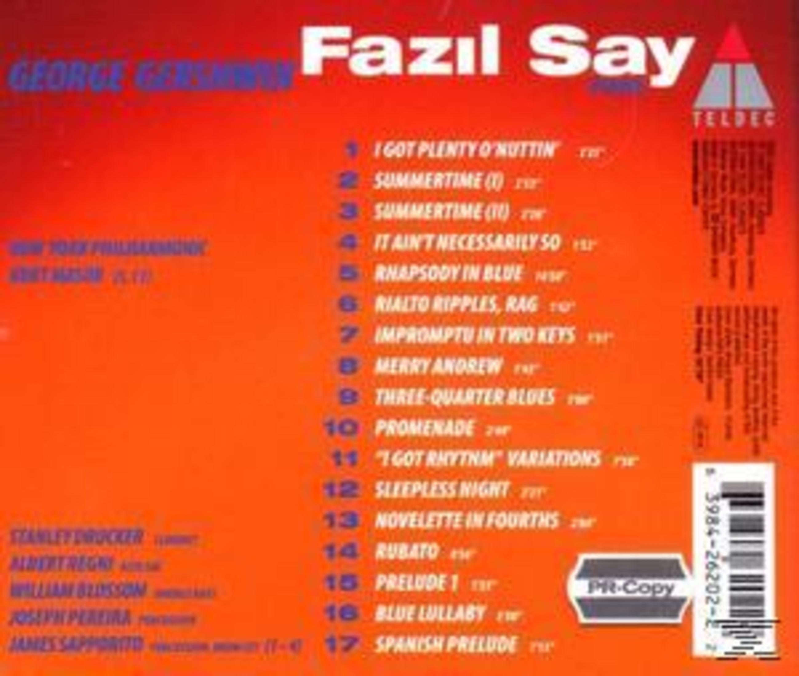 Okładka płyty CD, czerwone tło, biały tekst. Zawiera listę utworów.