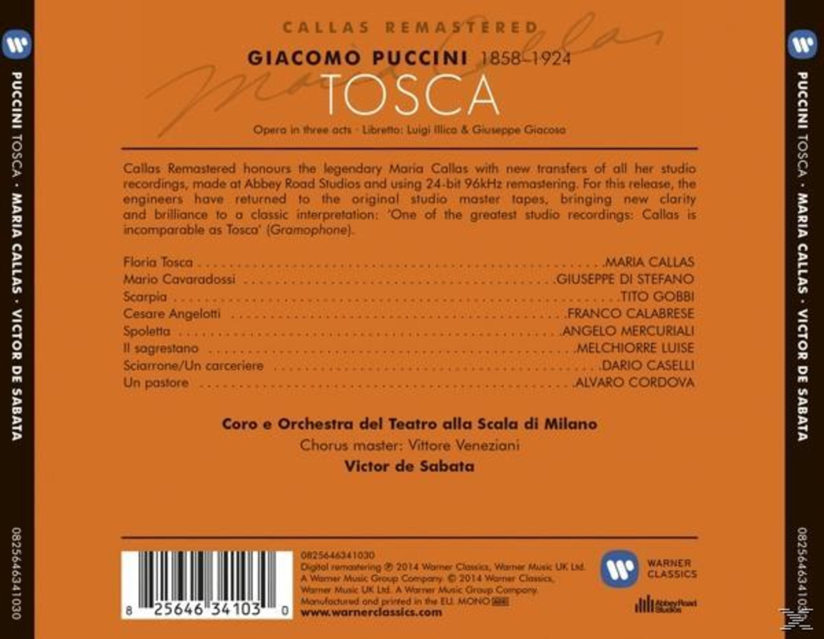 Copertina dell'album, Giacomo Puccini, testo con crediti e un logo a destra.