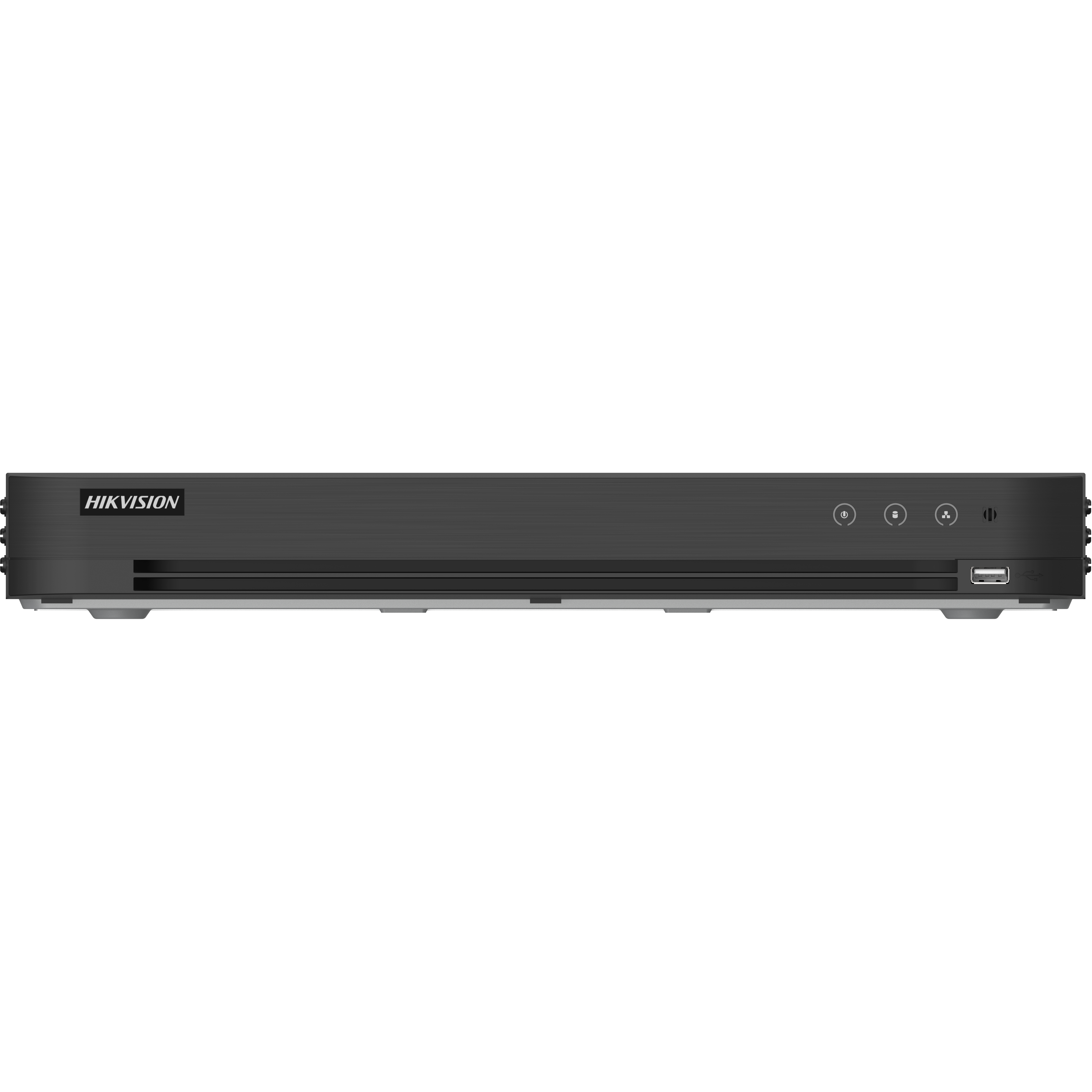 Black DVR with the HIKVISION logo on a white background.
