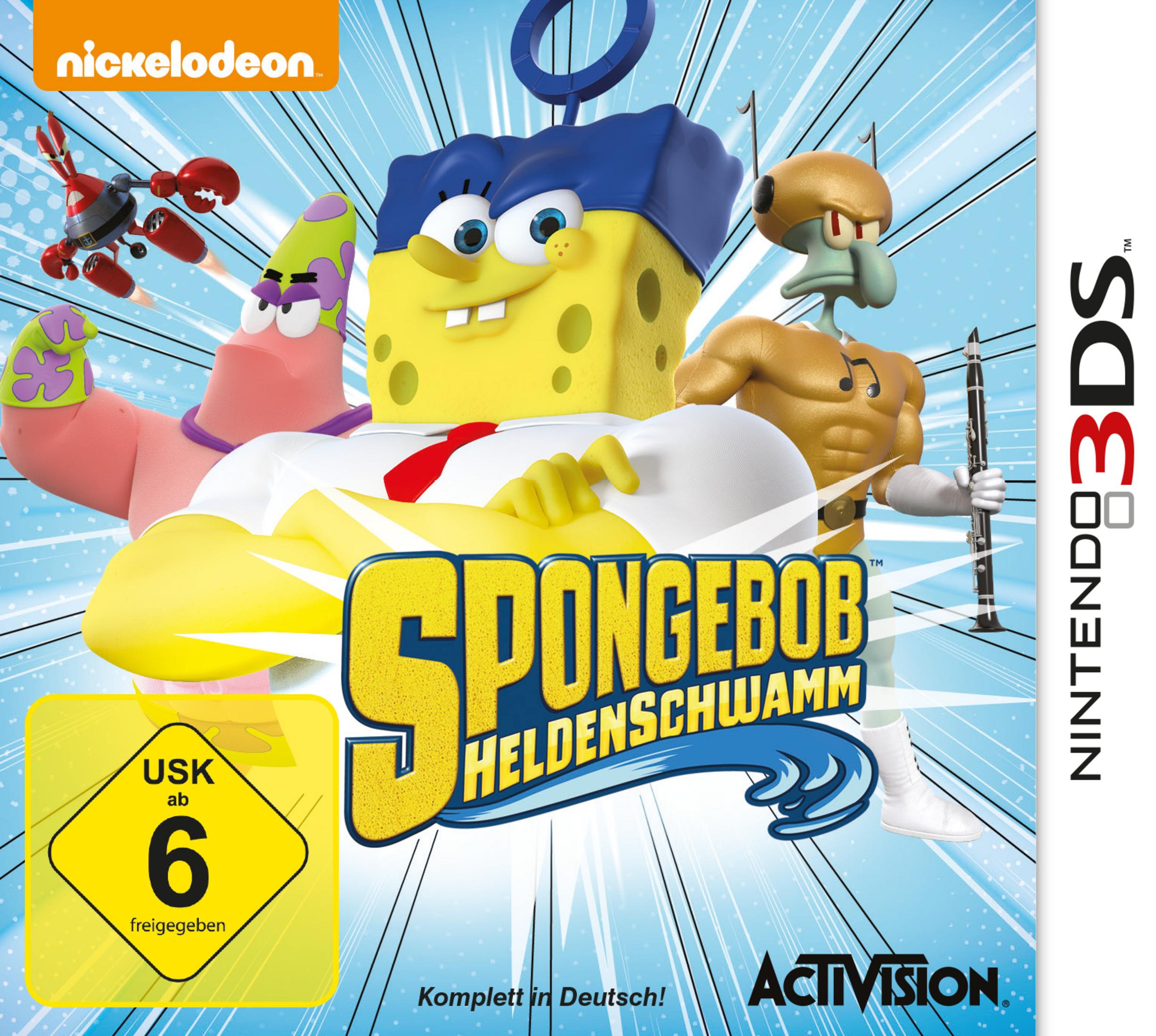 SpongeBob-Spielcover. SpongeBob, Patrick und Thaddäus sind vorhanden. Titel: SpongeBob.