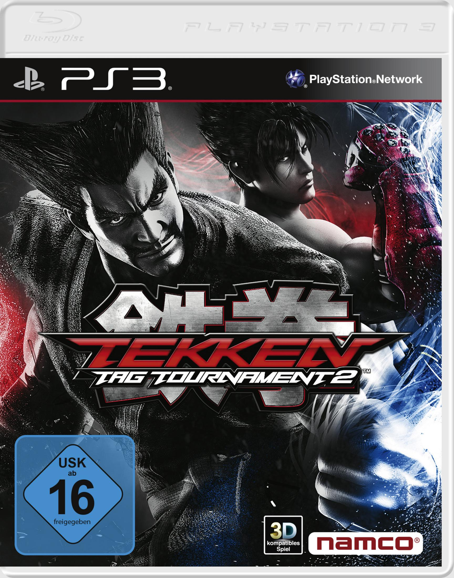 Tekken Tag Tournament 2 Spielcover mit zwei Charakteren in Kampfpose.
