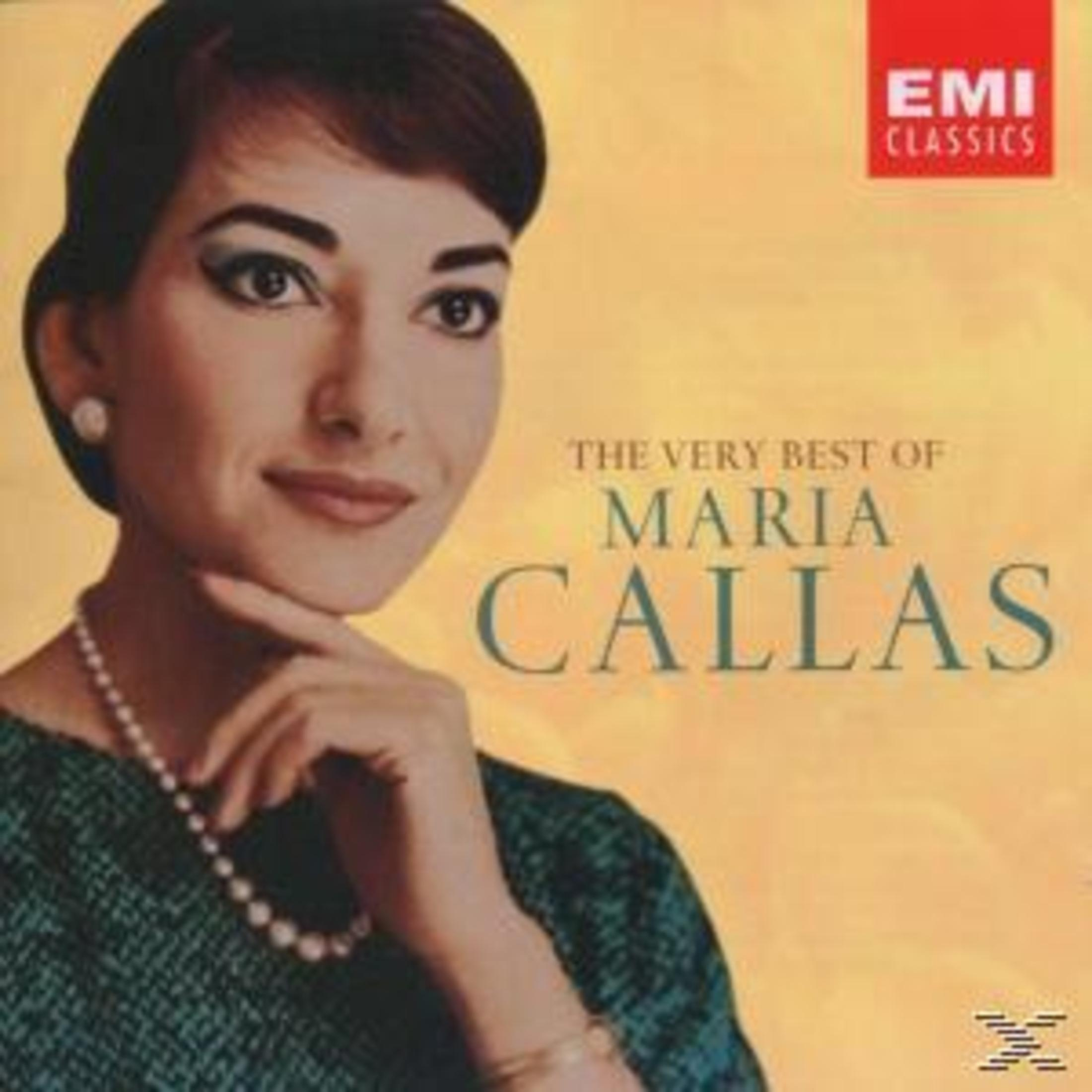 Okładka albumu: Maria Callas, z tekstem 'The Very Best of Maria Callas'.