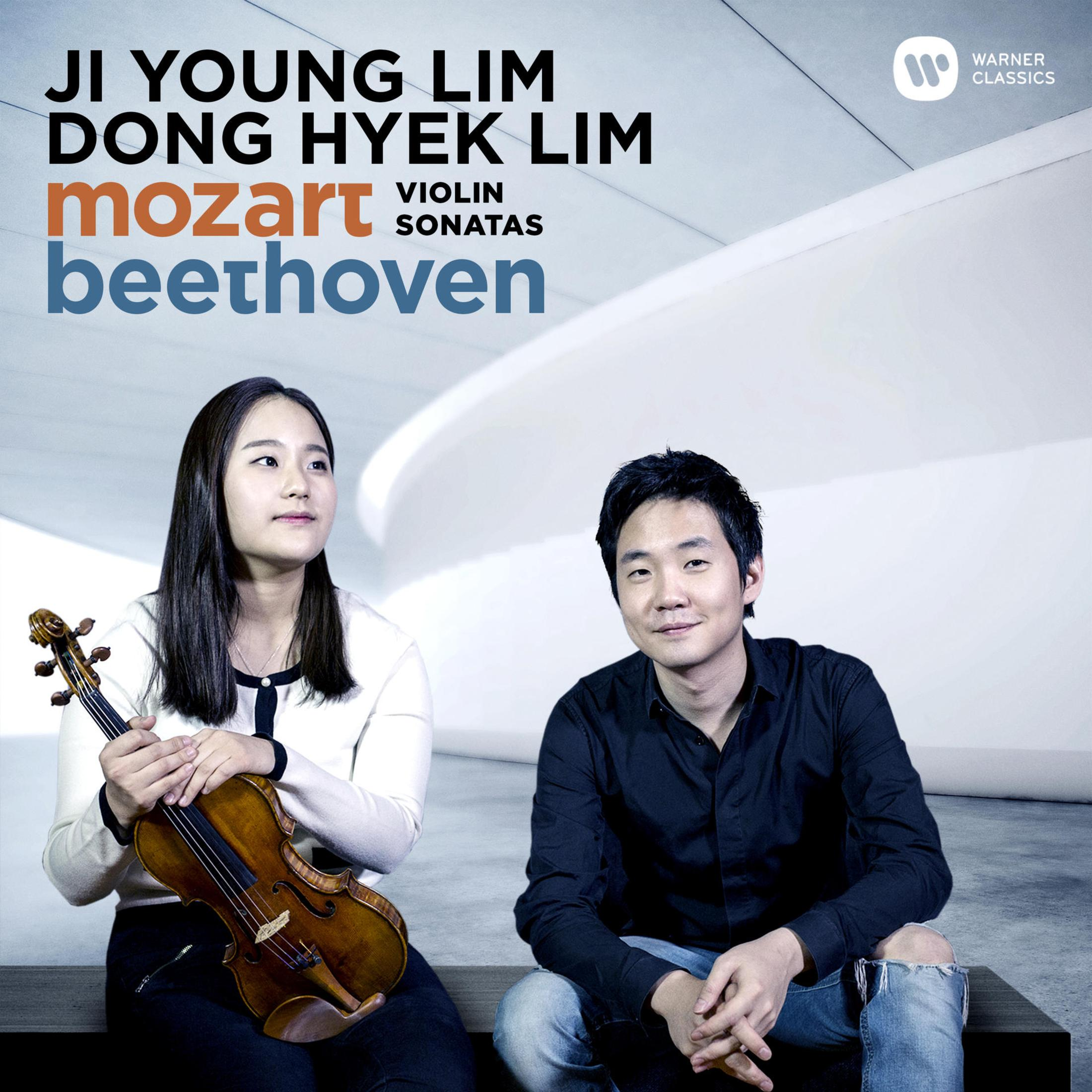 Okładka albumu z Ji Young Lim, Dong Hyek Lim; Sonaty na skrzypce Mozarta, Beethovena.