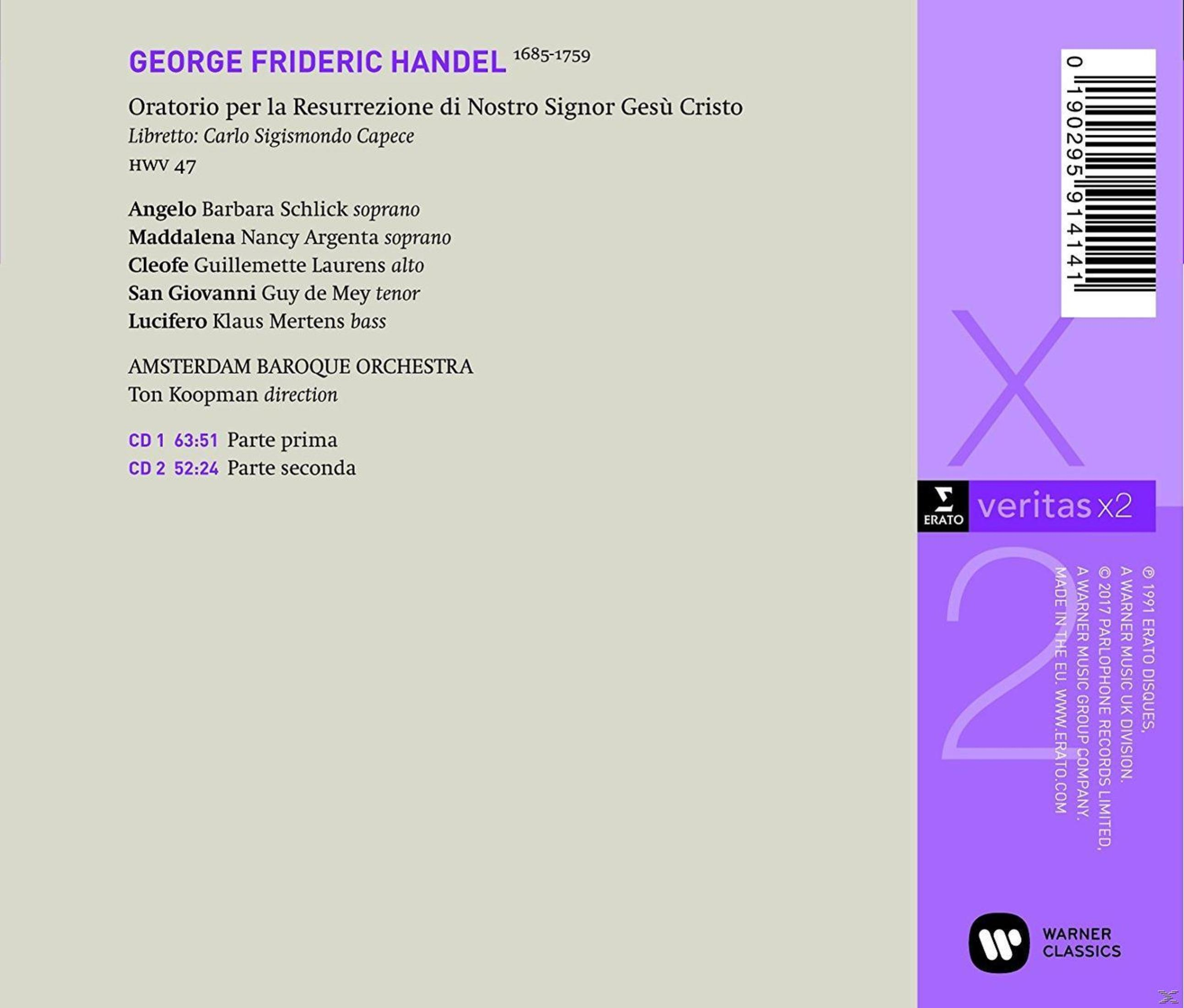 Tylna okładka albumu muzycznego. Tekst w wielu językach, listy muzyków.