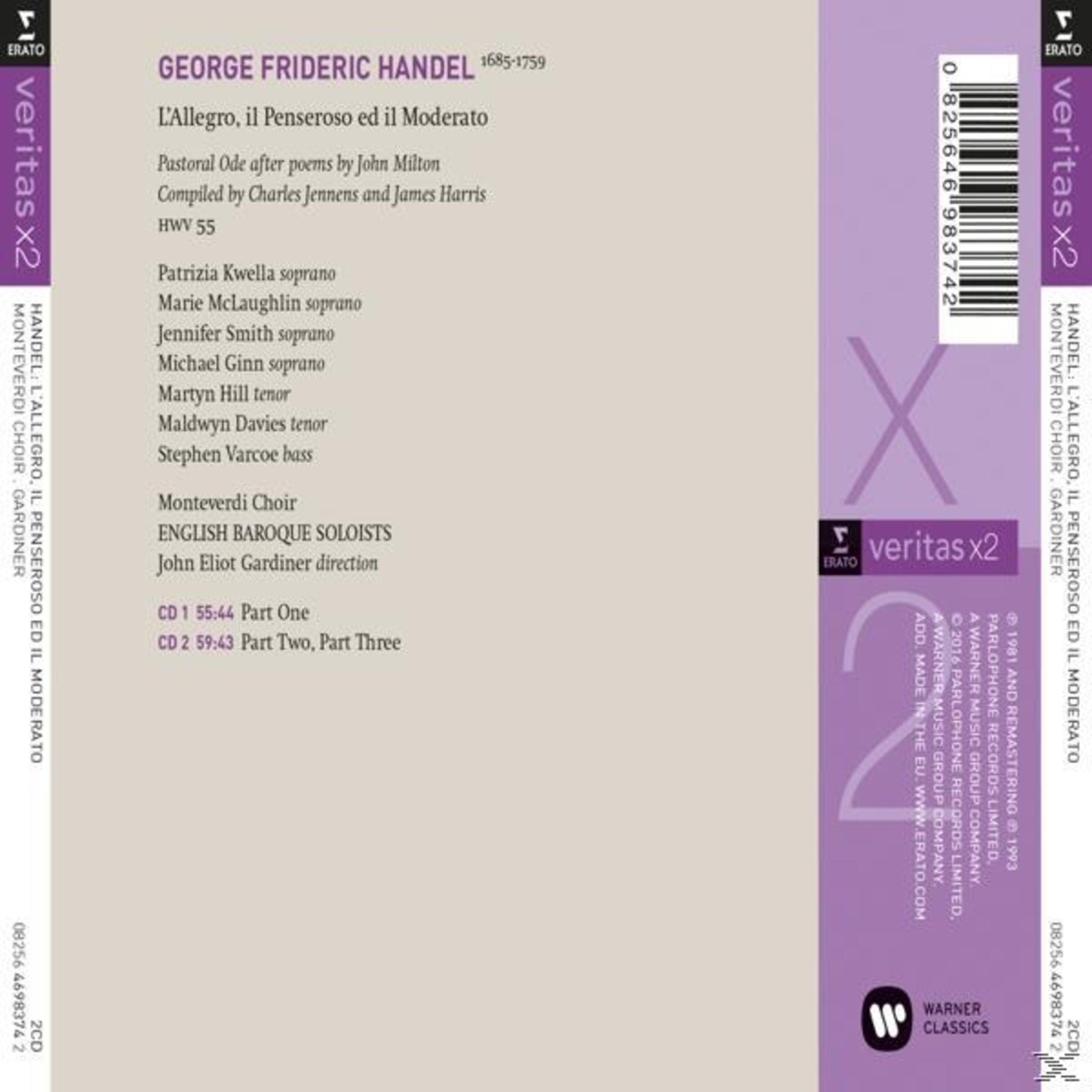 Okładka płyty CD z tekstem o Georgu Fridericu Handlu. Zawiera nazwiska wykonawców i szczegóły kompozycji.