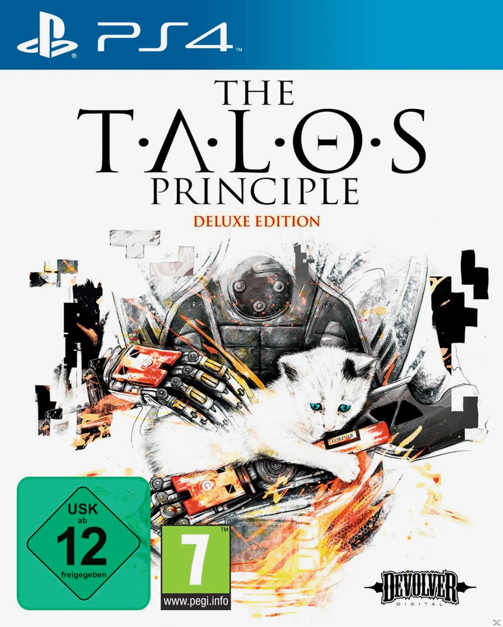 PS4-Spielcover: Roboter, Kätzchen und Text.