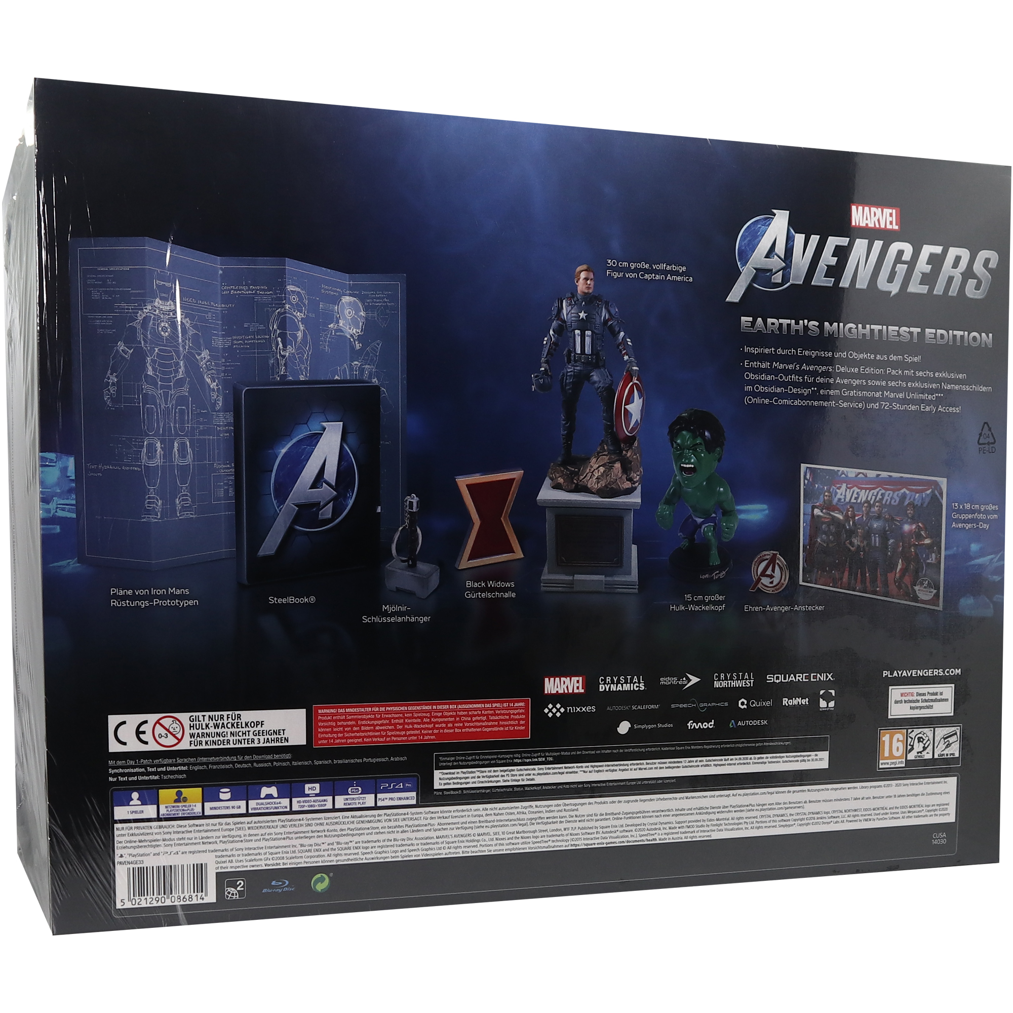 Zestaw Marvel Avengers: Earth's Mightiest Edition z figurkami i akcesoriami.