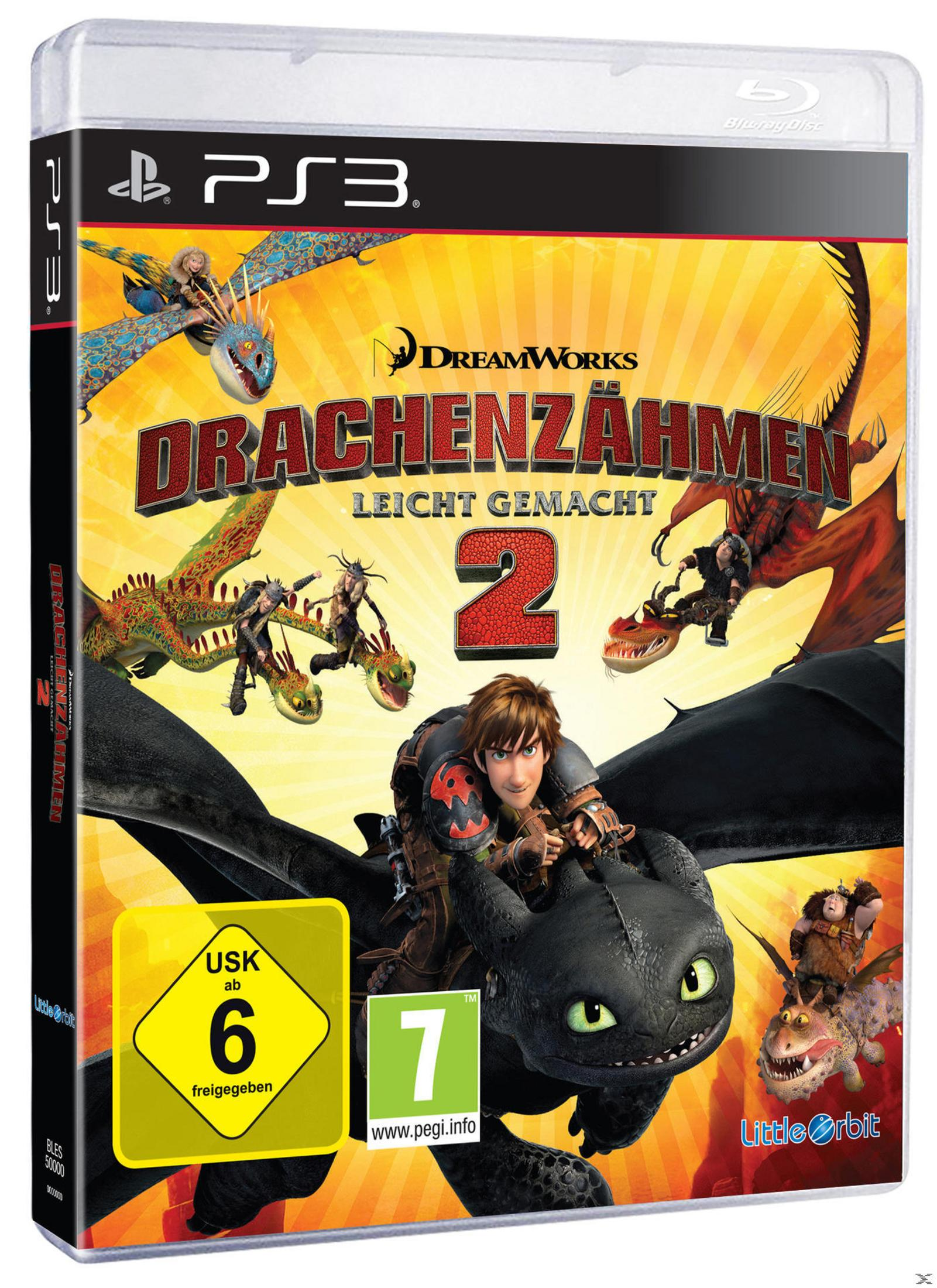 Videospiel-Hülle mit einem Drachen und einem Mann, der darauf reitet. Text auf Deutsch.