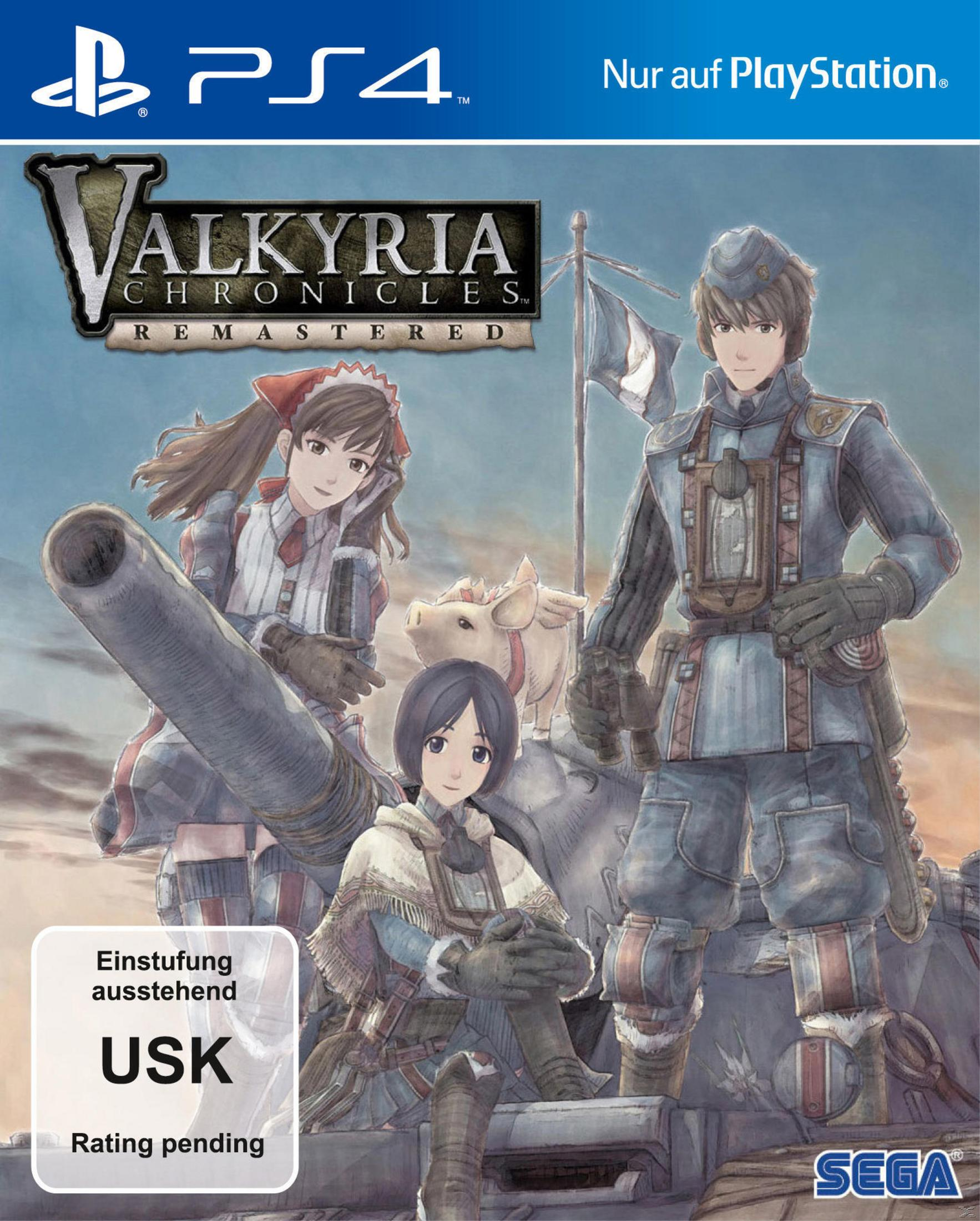 Valkyria Chronicles Remastered Spielcover mit Anime-Charakteren und einem Panzer auf der Vorderseite.