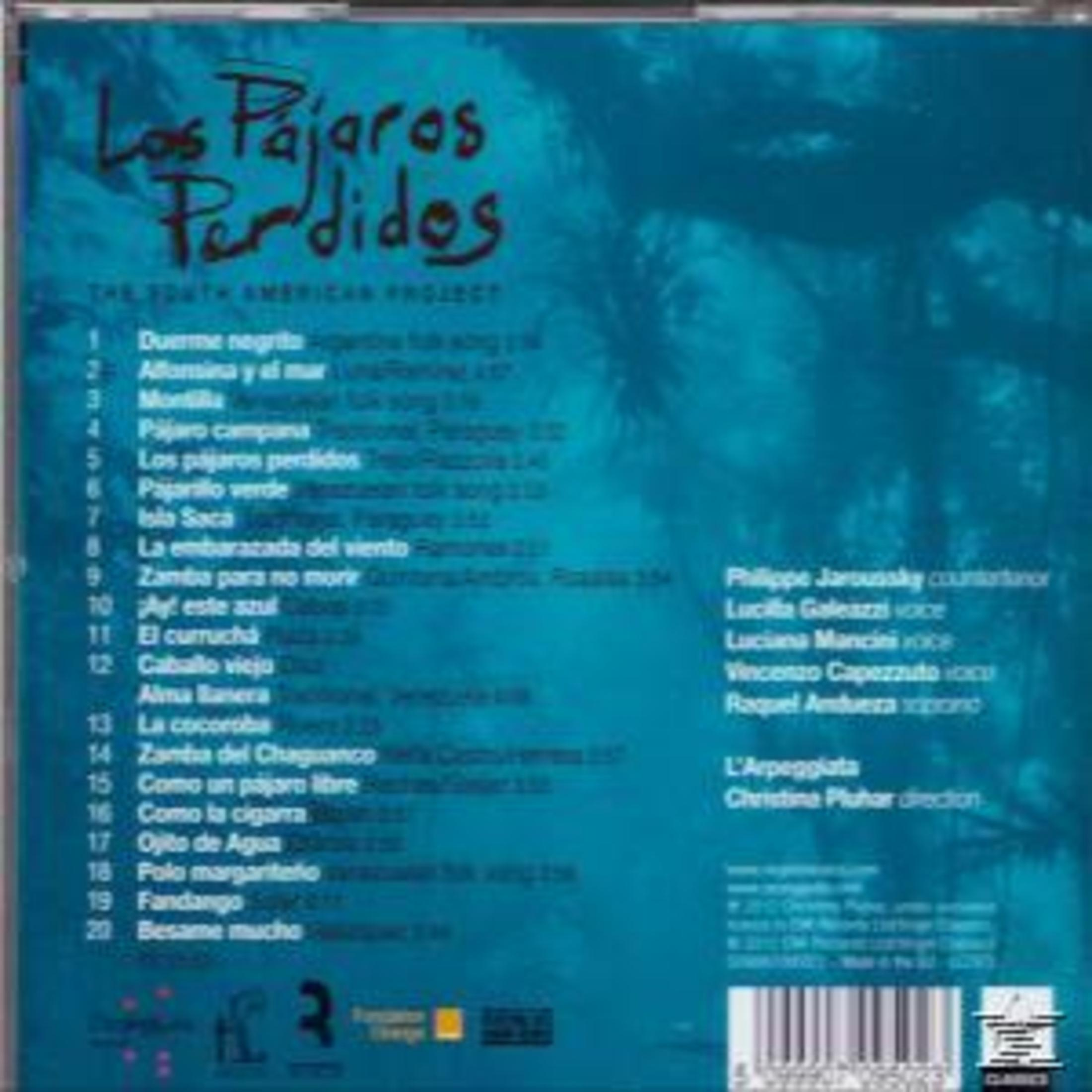 Albumcover mit Songtiteln und Künstlerinformationen. Mit blauem Hintergrund.