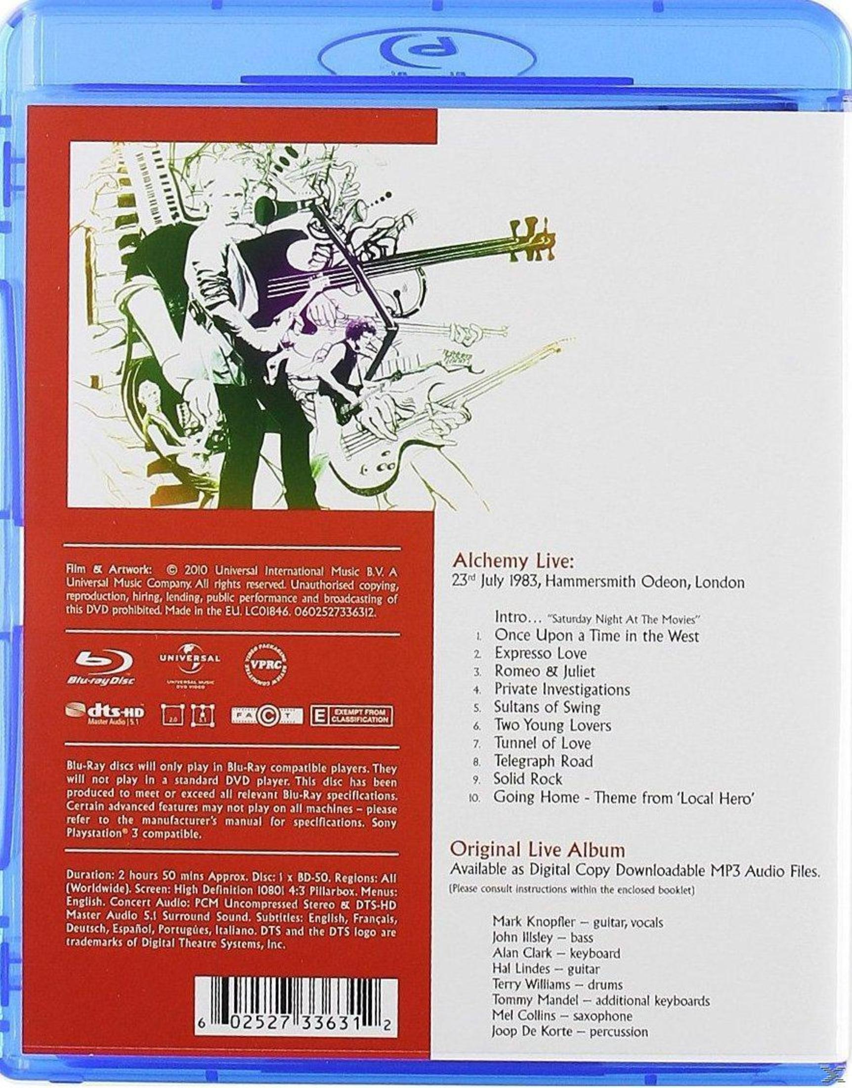 Tylna okładka Blu-ray, z informacjami o członkach zespołu, listą utworów i napisami końcowymi.