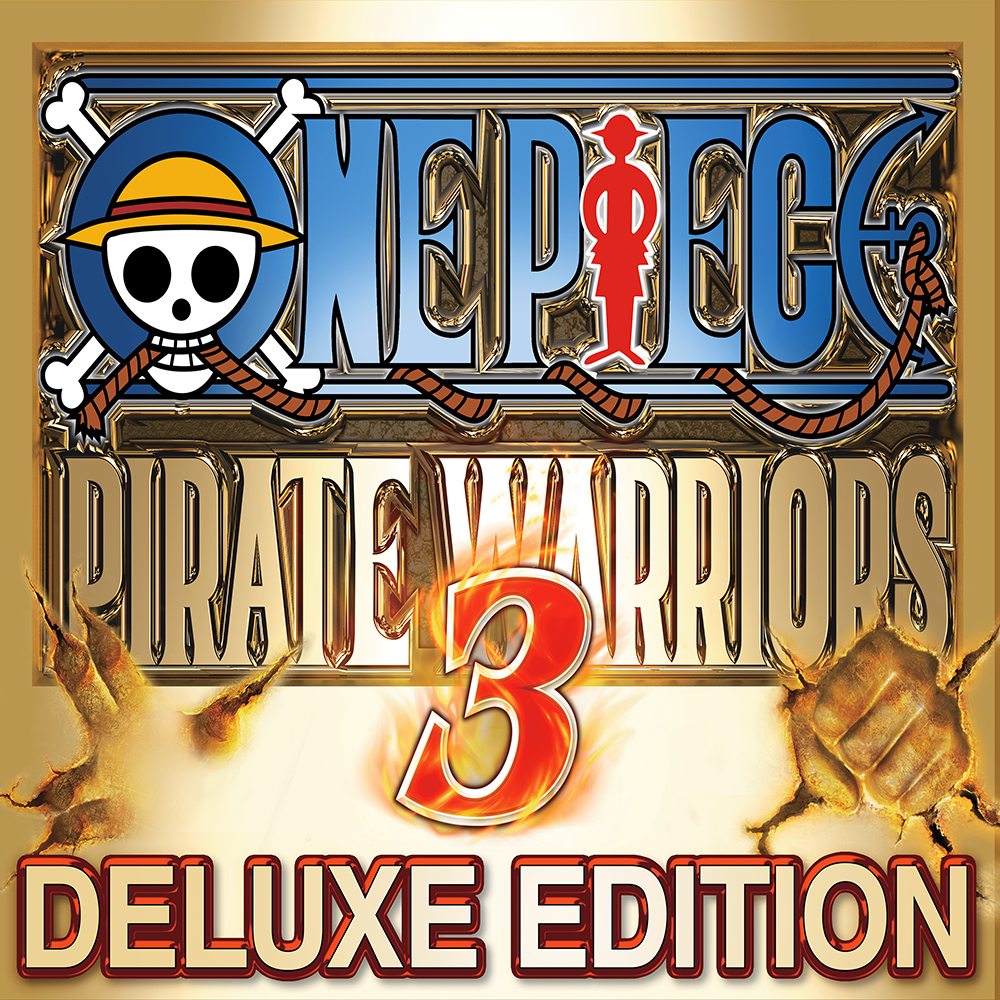 Copertina del gioco One Piece Pirate Warriors 3 Deluxe Edition con vari personaggi.