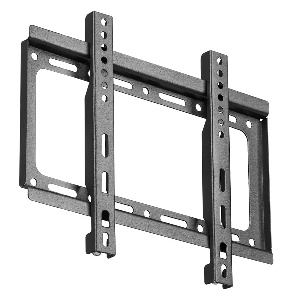 Uchwyt do montażu TV, czarny, do montażu na ścianie.