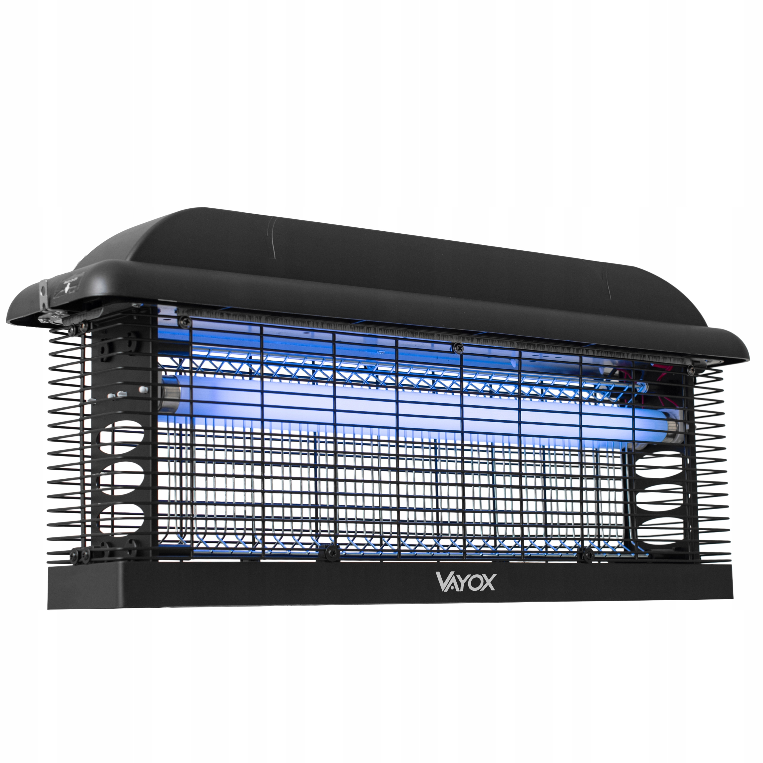 Kierownica roweru z przymocowaną lampą, pokazująca źródło światła i okablowanie.