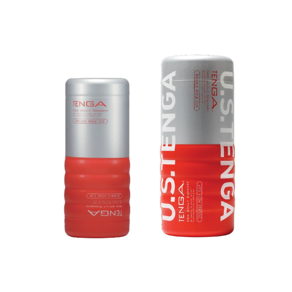 Dos productos Tenga sobre una superficie blanca: uno rosa y dorado y otro rojo y plateado.