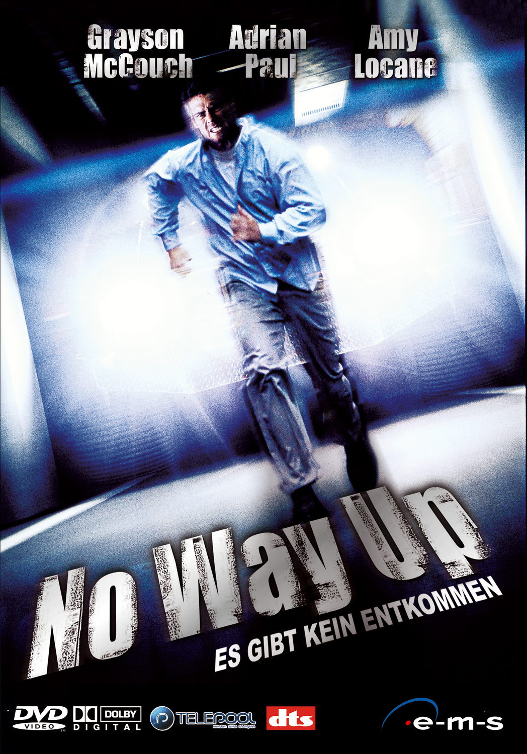 Filmposter. Mann rennt. Titel: No Way Up.
