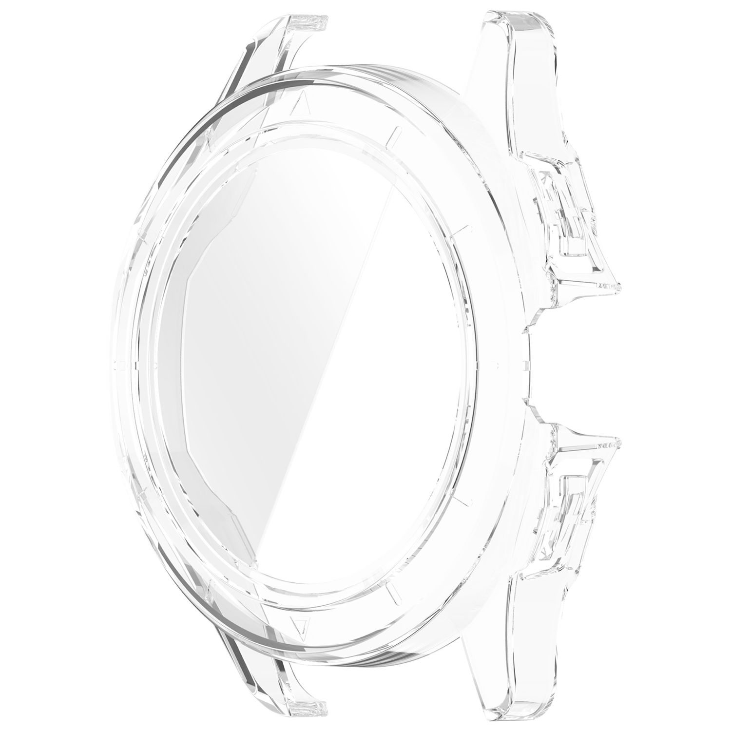 Custodia per orologio trasparente. Mostra la forma e il design dell'orologio.