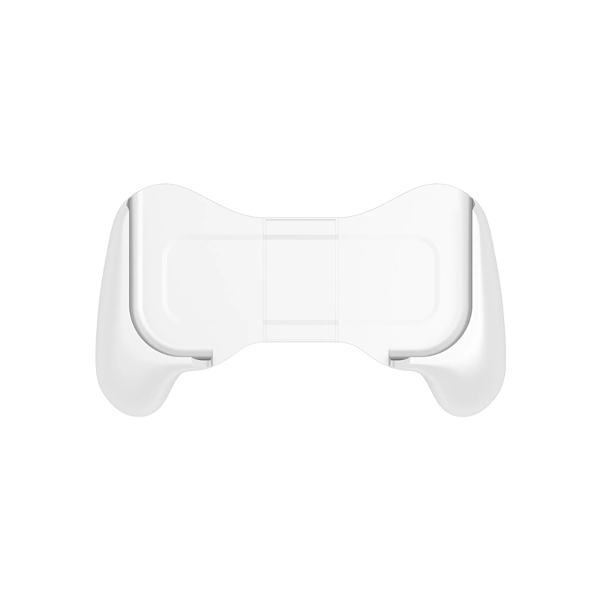 Weißer, transparenter Controller-Griff für eine Spielkonsole, zum Anbringen an der Konsole.