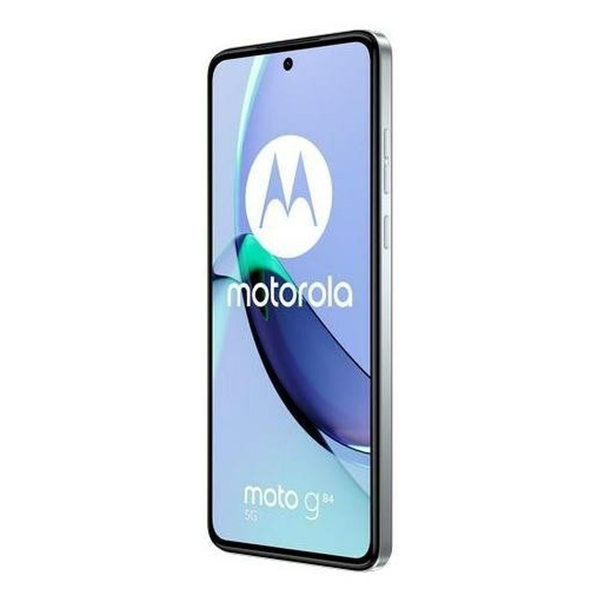 Smartphone Motorola Moto G94 5G su sfondo bianco. Il telefono ha un ampio schermo e una fotocamera.