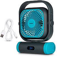 MediaMarkt MEDION E10 TF Ventilator Zwart, Blauw aanbieding