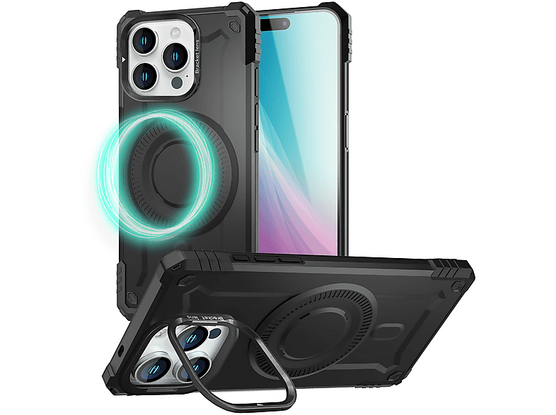 NALIA Custodia Telefono Custodia IPhone 16 Pro Con Anello 360° | Stile