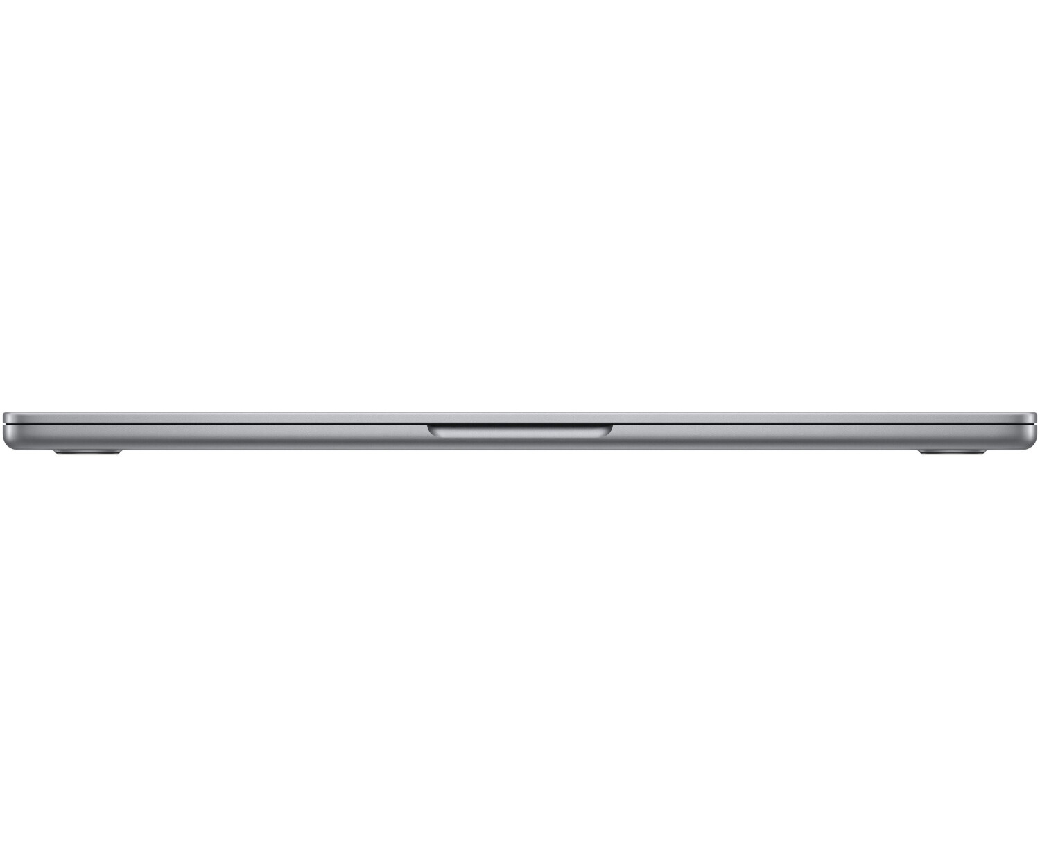 Ein geschlossener, silberner Laptop-Computer, von der Seite betrachtet, vor weißem Hintergrund.