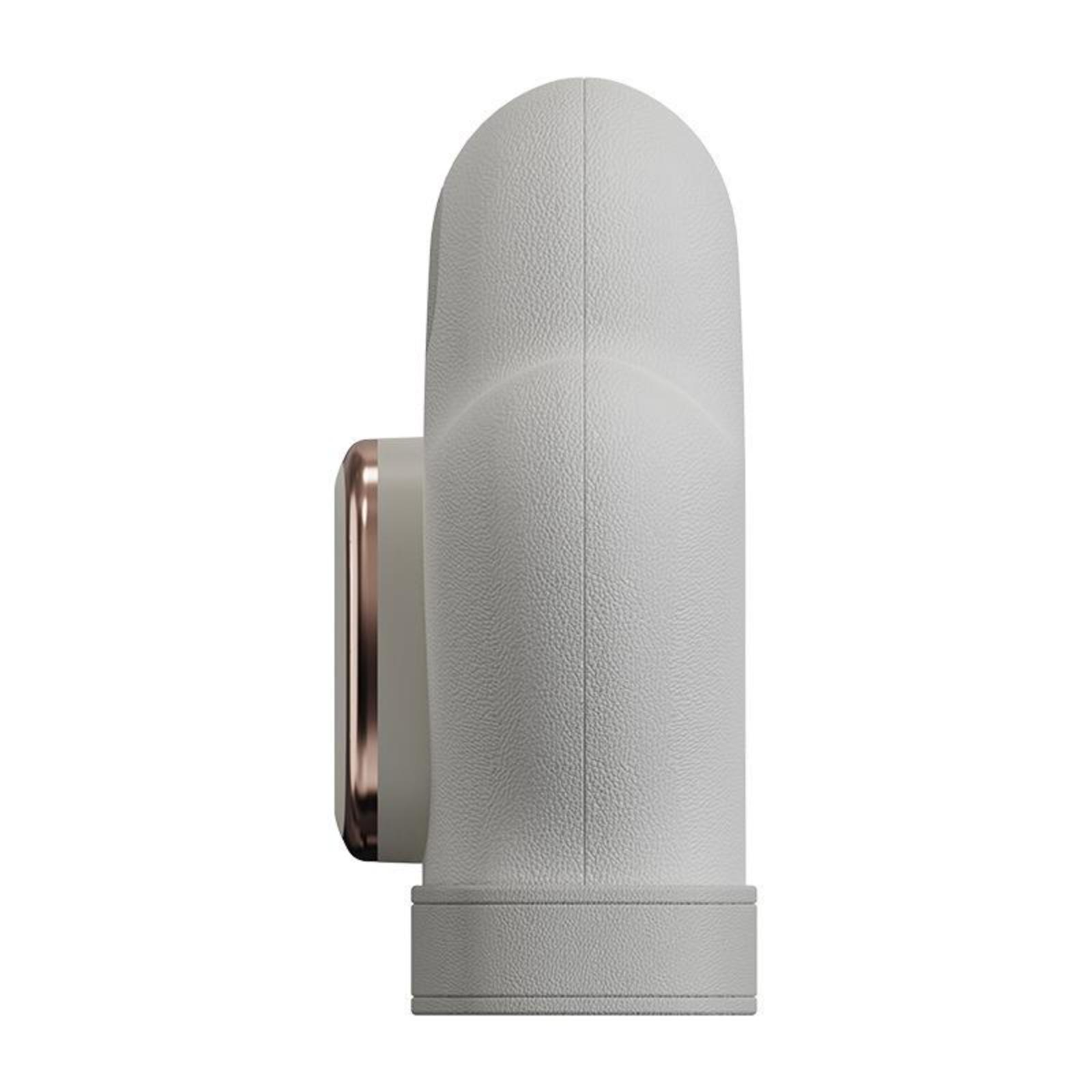 Ein Lautsprecher mit Bildern, die Funktionen zeigen: Surround-Sound, lauter Lautsprecher, Bass, Beleuchtung, Batterie, BT 5.2.