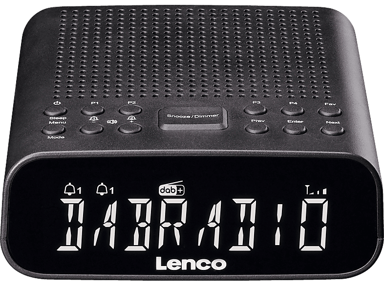 Lenco PDR-065BK - Portable FM/DAB radio with big buttons and Easy